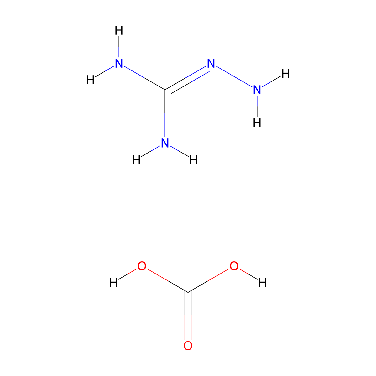 Aminoguanidine bicarbonate molecular structure, CAS 2200-97-7