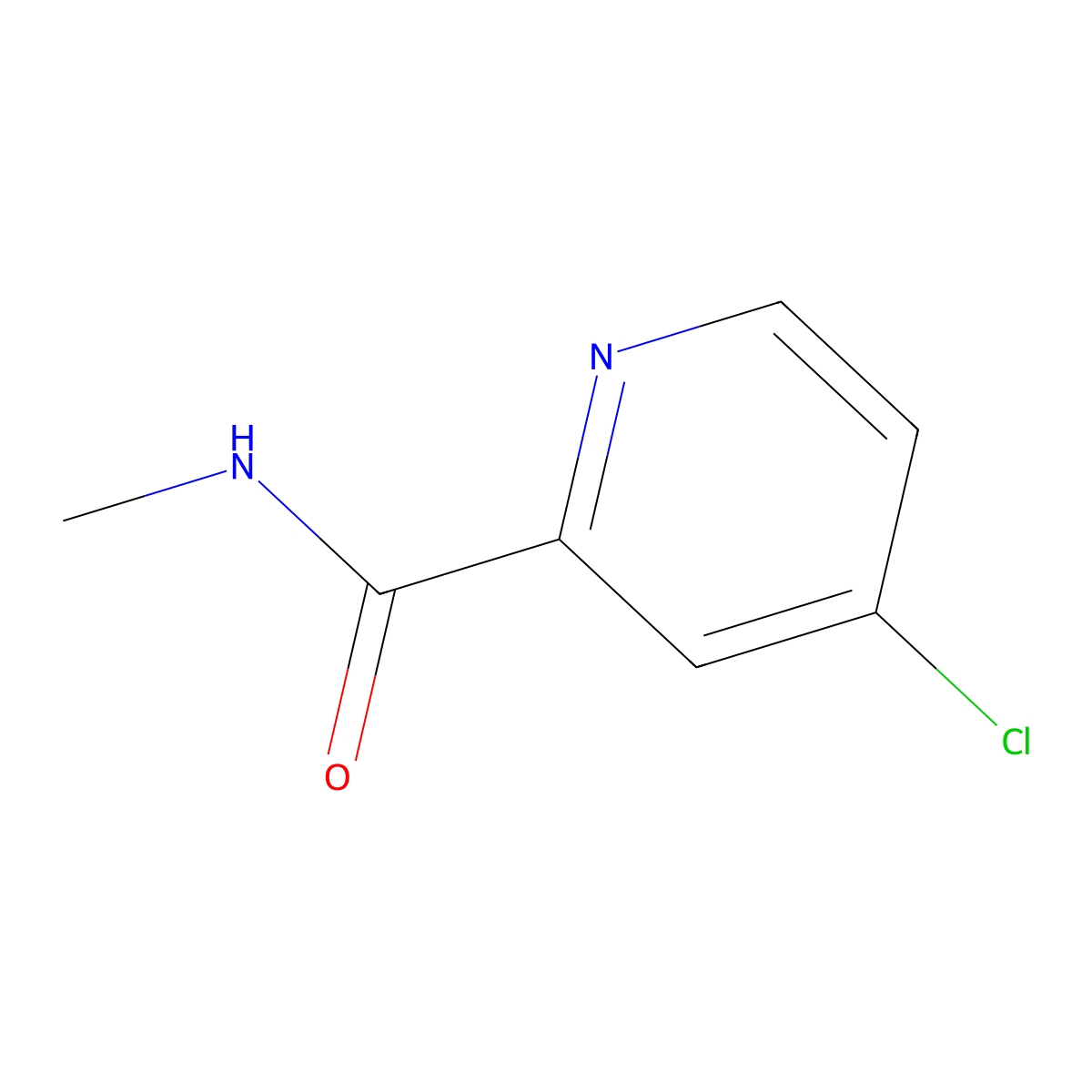 4-Chloro-N-methylpicolinamide molecular structure, CAS 220000-87-3