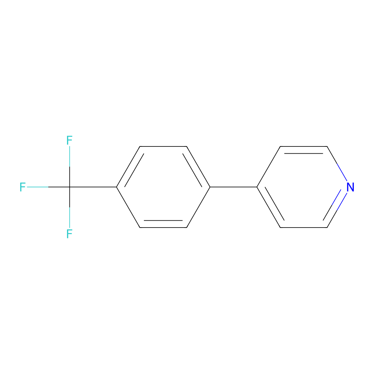 4-(4-Trifluoromethylphenyl)pyridine molecular structure, CAS 220000-88-4