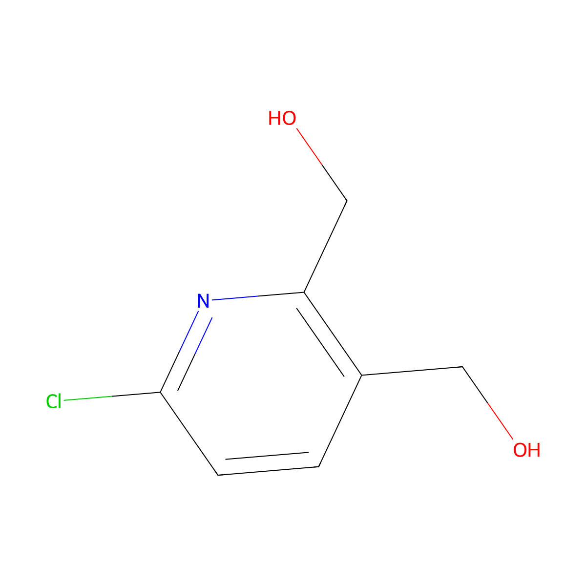 6-Chloro-2,3-bis(hydroxymethyl)pyridine molecular structure, CAS 220001-93-4