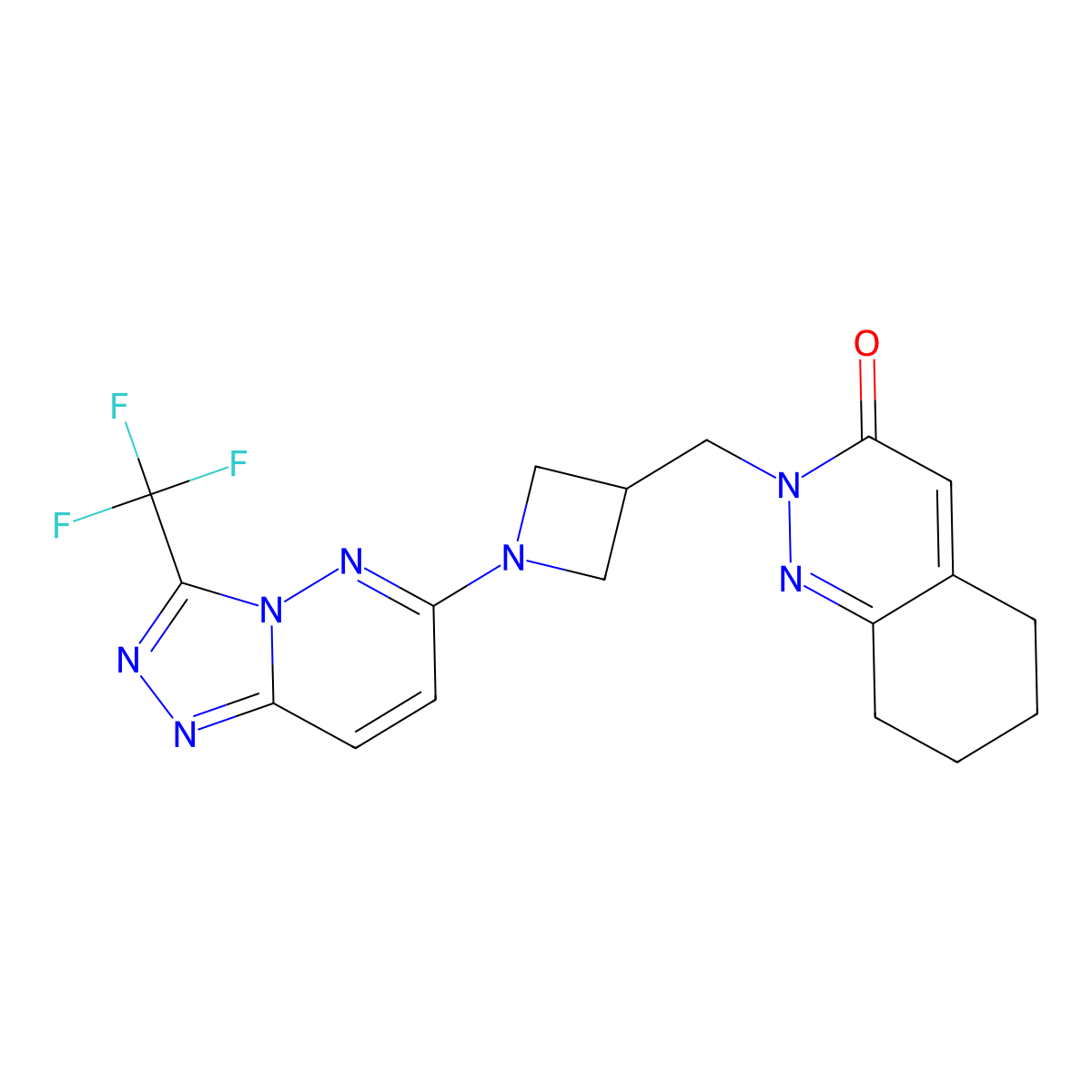 2-({1-[3-(Trifluoromethyl)-[1,2,4]triazolo[4,3-b]pyridazin-6-yl]azetidin-3-yl}methyl)-2,3,5,6,7,8-hexahydrocinnolin-3-one molecular structure, CAS 2200036-27-5