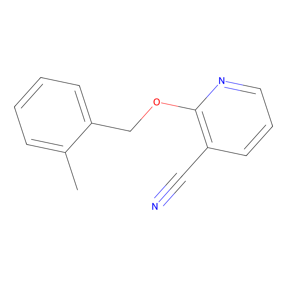 2-[(2-Methylphenyl)methoxy]pyridine-3-carbonitrile molecular structure, CAS 2200037-70-1