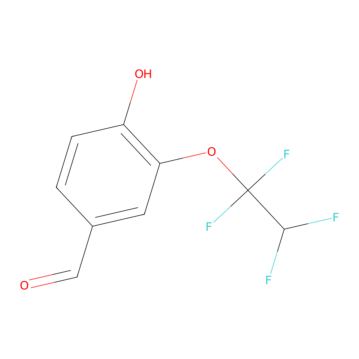 4-Hydroxy-3-(1,1,2,2-tetrafluoroethoxy)benzaldehyde molecular structure, CAS 220004-39-7