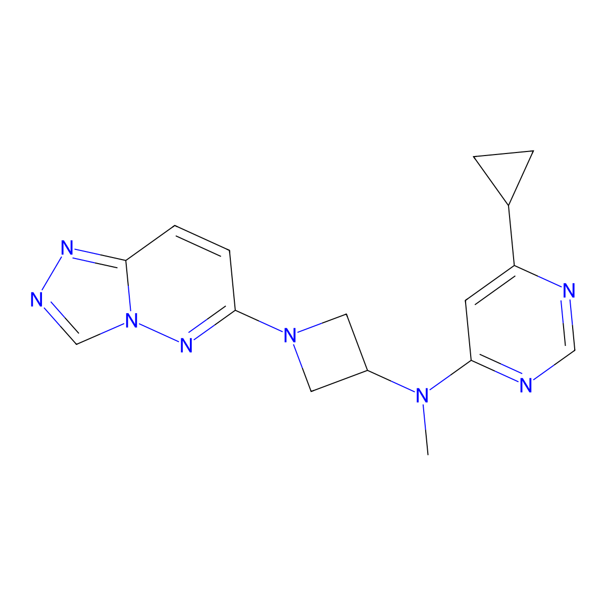 6-cyclopropyl-N-methyl-N-(1-{[1,2,4]triazolo[4,3-b]pyridazin-6-yl}azetidin-3-yl)pyrimidin-4-amine molecular structure, CAS 2200040-15-7