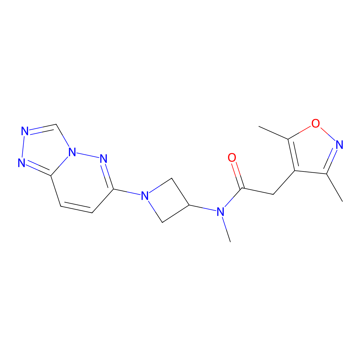 2-(3,5-dimethyl-1,2-oxazol-4-yl)-N-methyl-N-(1-{[1,2,4]triazolo[4,3-b]pyridazin-6-yl}azetidin-3-yl)acetamide molecular structure, CAS 2200041-82-1