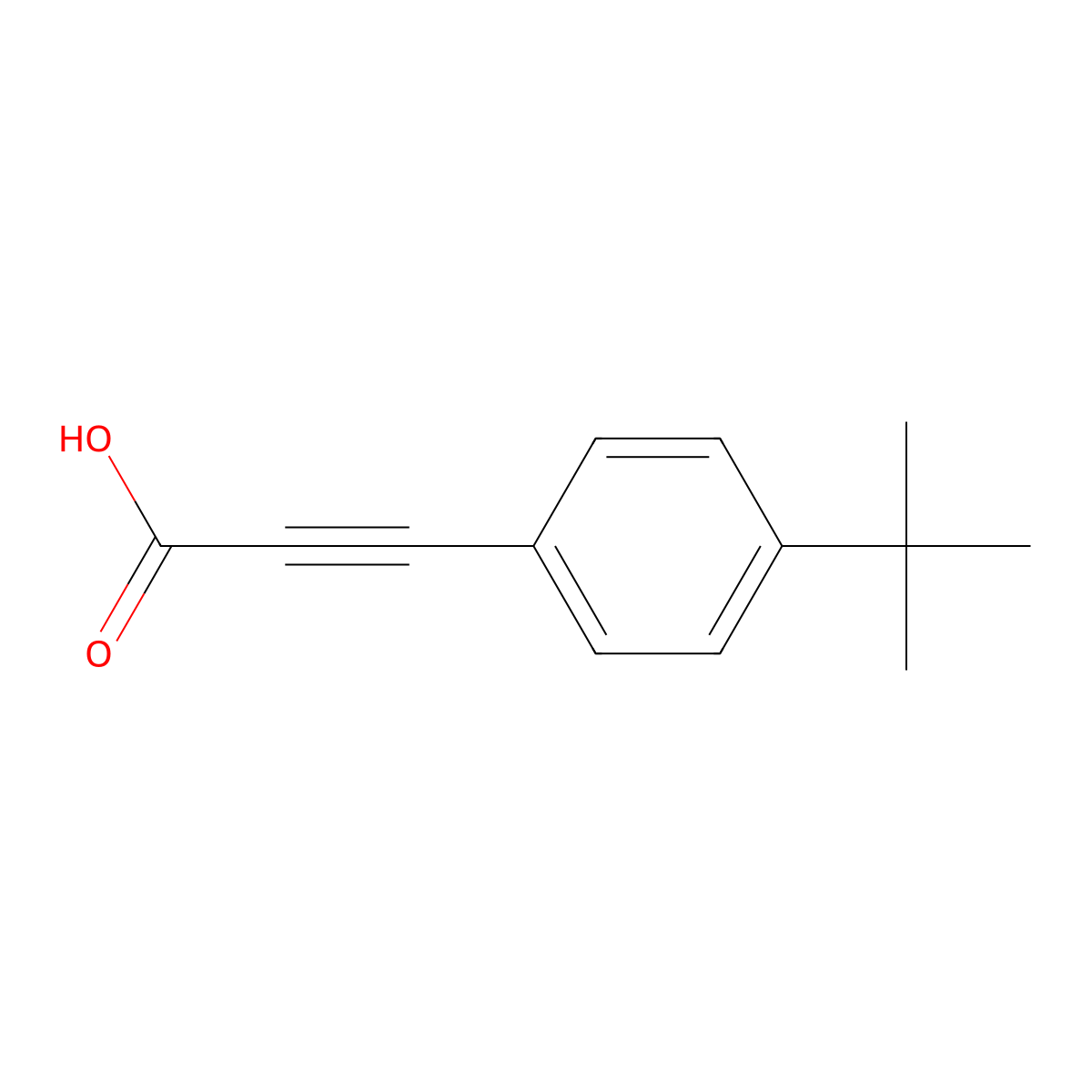 3-(4-tert-butylphenyl)prop-2-ynoic Acid molecular structure, CAS 220006-53-1