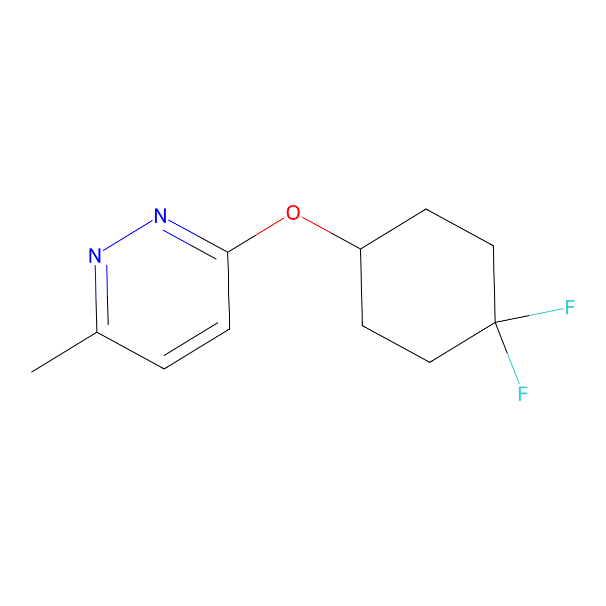 3-[(4,4-Difluorocyclohexyl)oxy]-6-methylpyridazine molecular structure, CAS 2200106-77-8