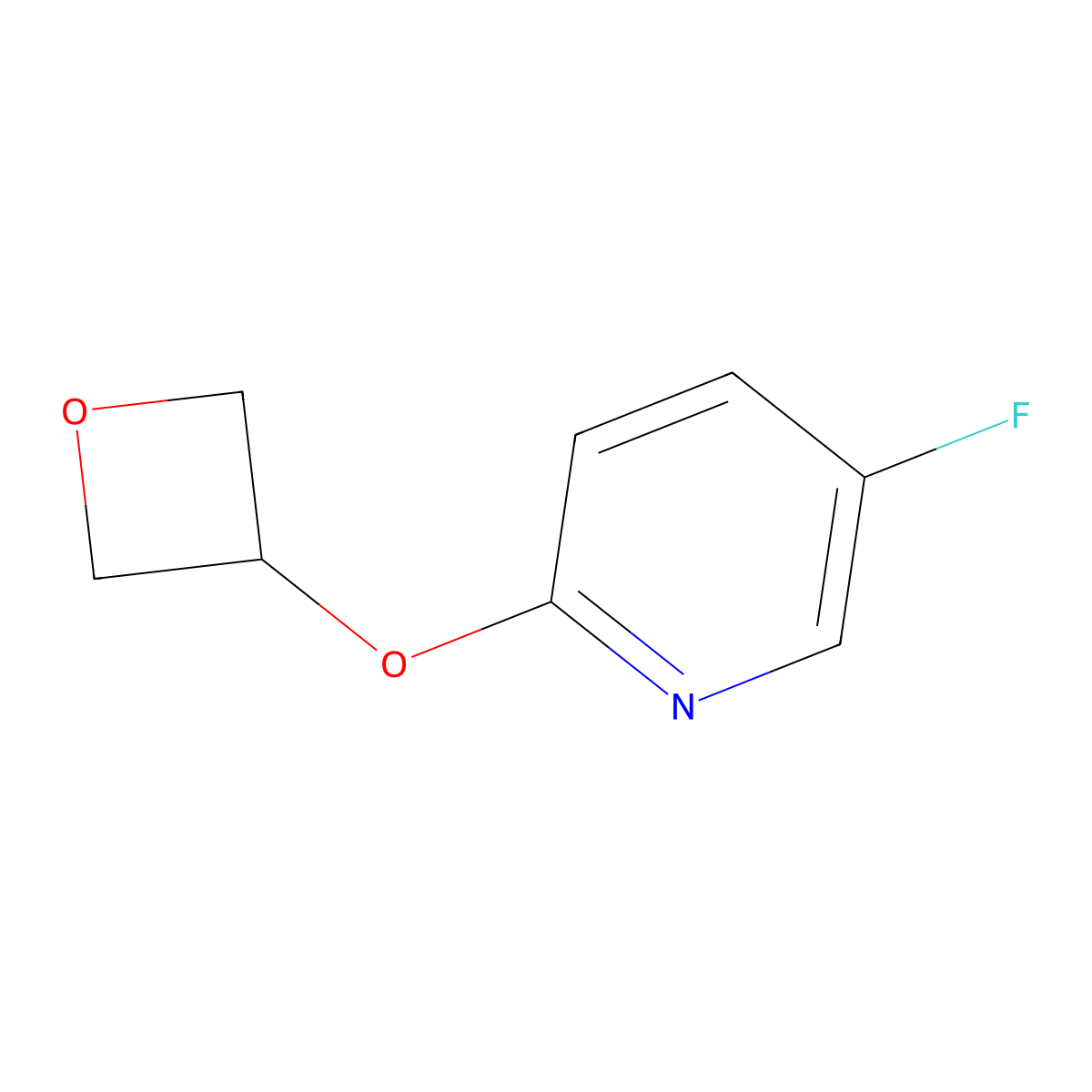 5-Fluoro-2-(oxetan-3-yloxy)pyridine molecular structure, CAS 2200106-88-1