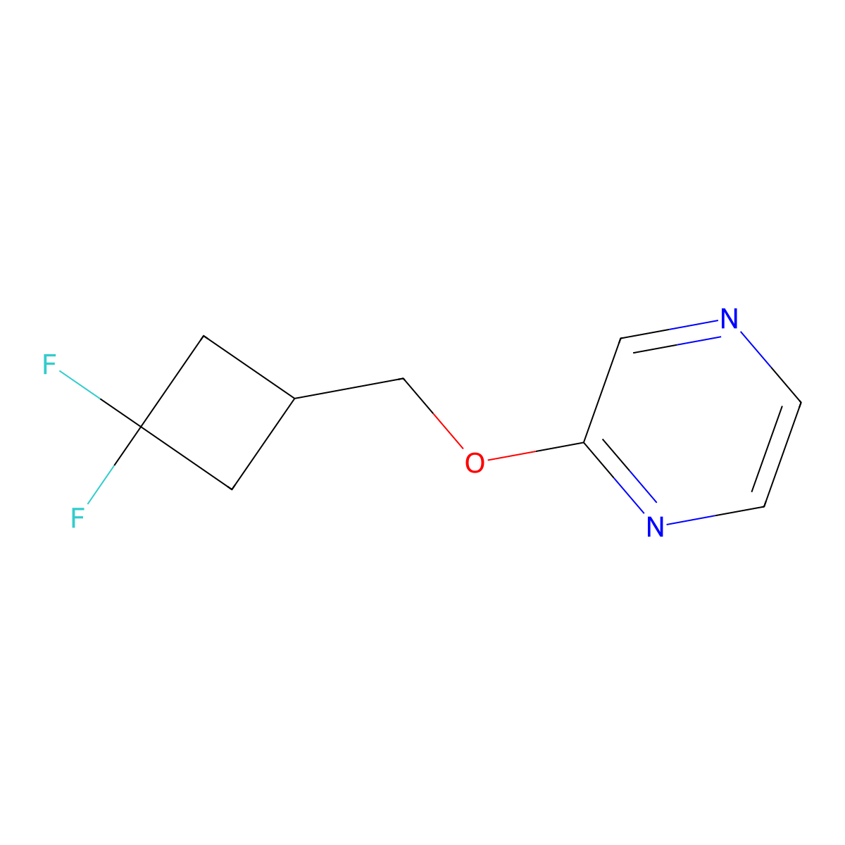 2-[(3,3-Difluorocyclobutyl)methoxy]pyrazine molecular structure, CAS 2200107-21-5