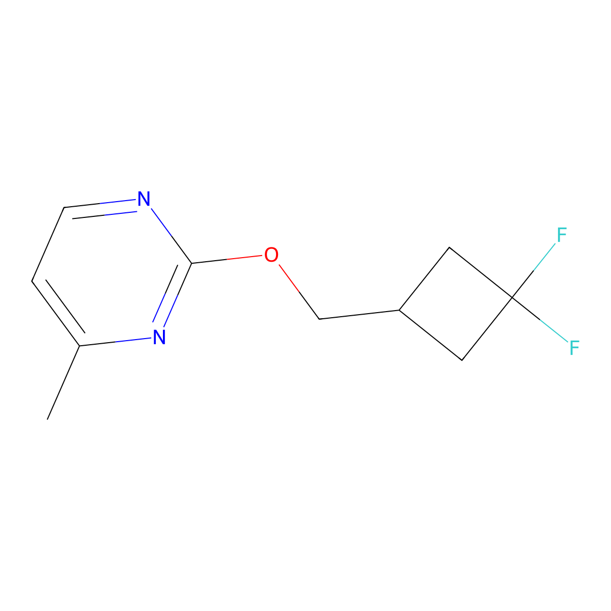 2-[(3,3-Difluorocyclobutyl)methoxy]-4-methylpyrimidine molecular structure, CAS 2200107-35-1