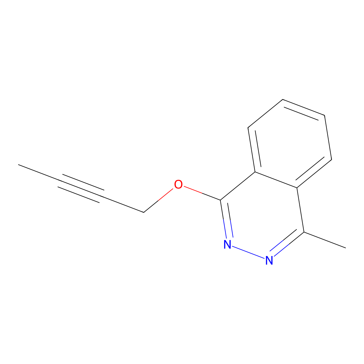1-(But-2-yn-1-yloxy)-4-methylphthalazine molecular structure, CAS 2200110-53-6