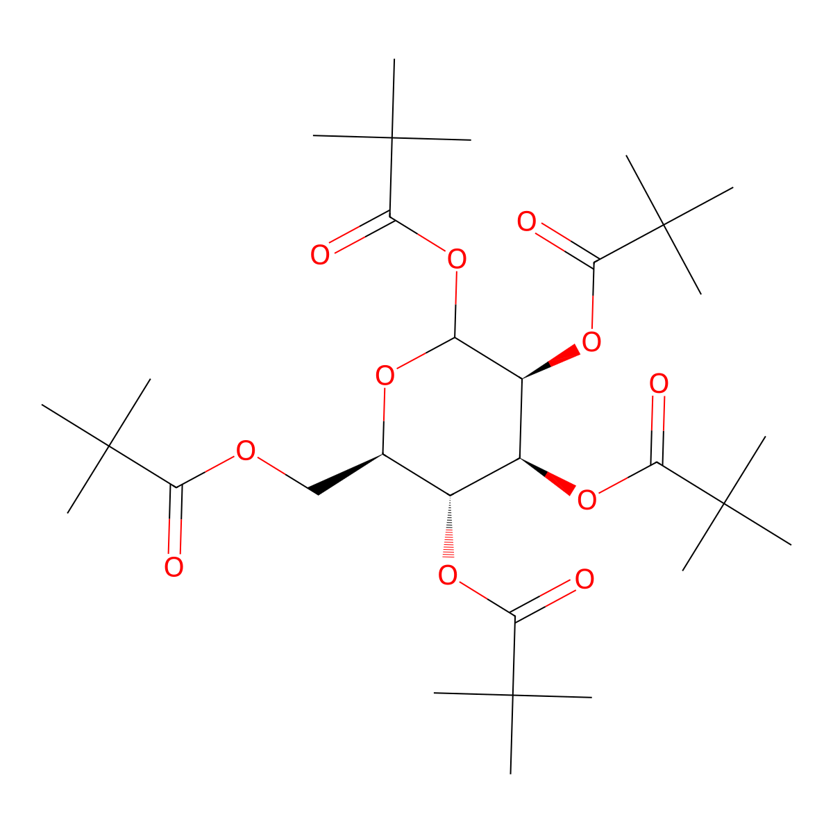 1,2,3,4,6-Penta-O-pivaloyl-D-mannopyranose molecular structure, CAS 220017-47-0
