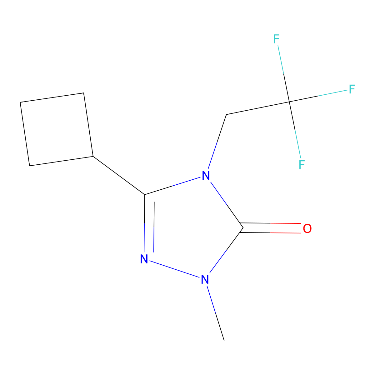 3-cyclobutyl-1-methyl-4-(2,2,2-trifluoroethyl)-4,5-dihydro-1H-1,2,4-triazol-5-one molecular structure, CAS 2200178-14-7