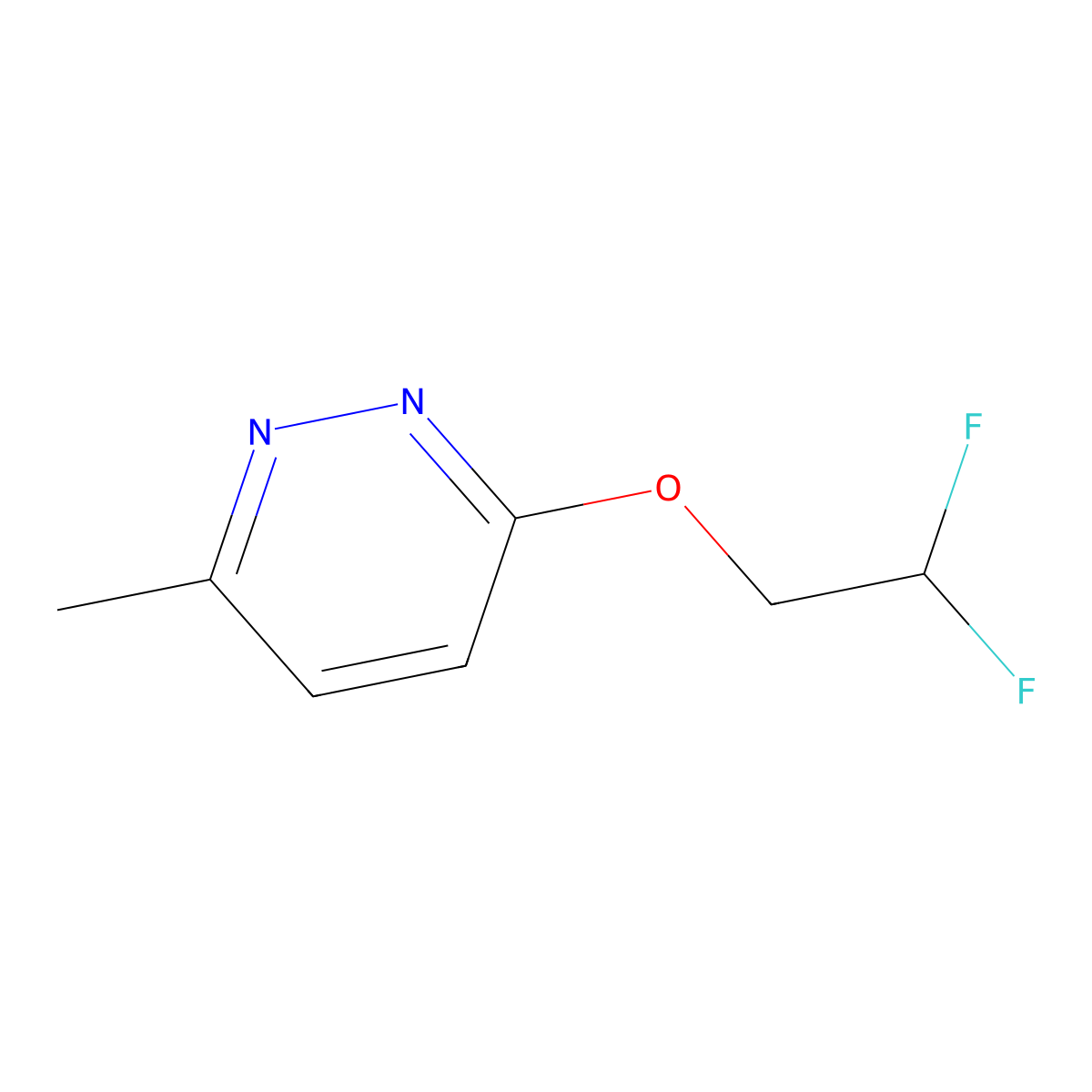 3-(2,2-Difluoroethoxy)-6-methylpyridazine molecular structure, CAS 2200178-24-9