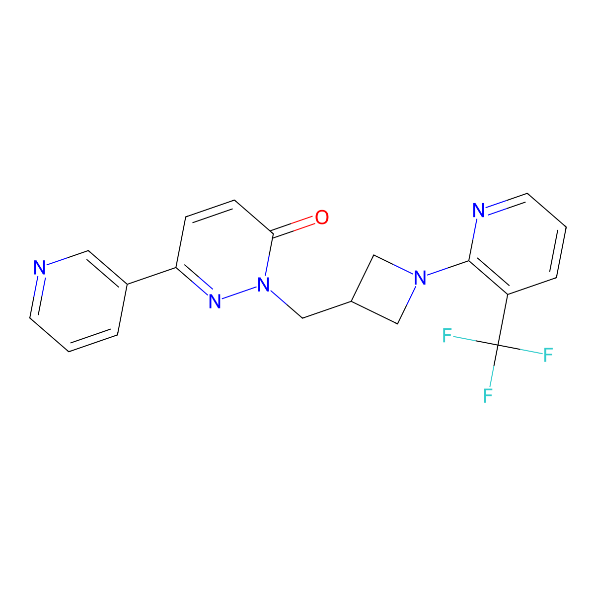 6-(Pyridin-3-yl)-2-({1-[3-(trifluoromethyl)pyridin-2-yl]azetidin-3-yl}methyl)-2,3-dihydropyridazin-3-one molecular structure, CAS 2200181-17-3