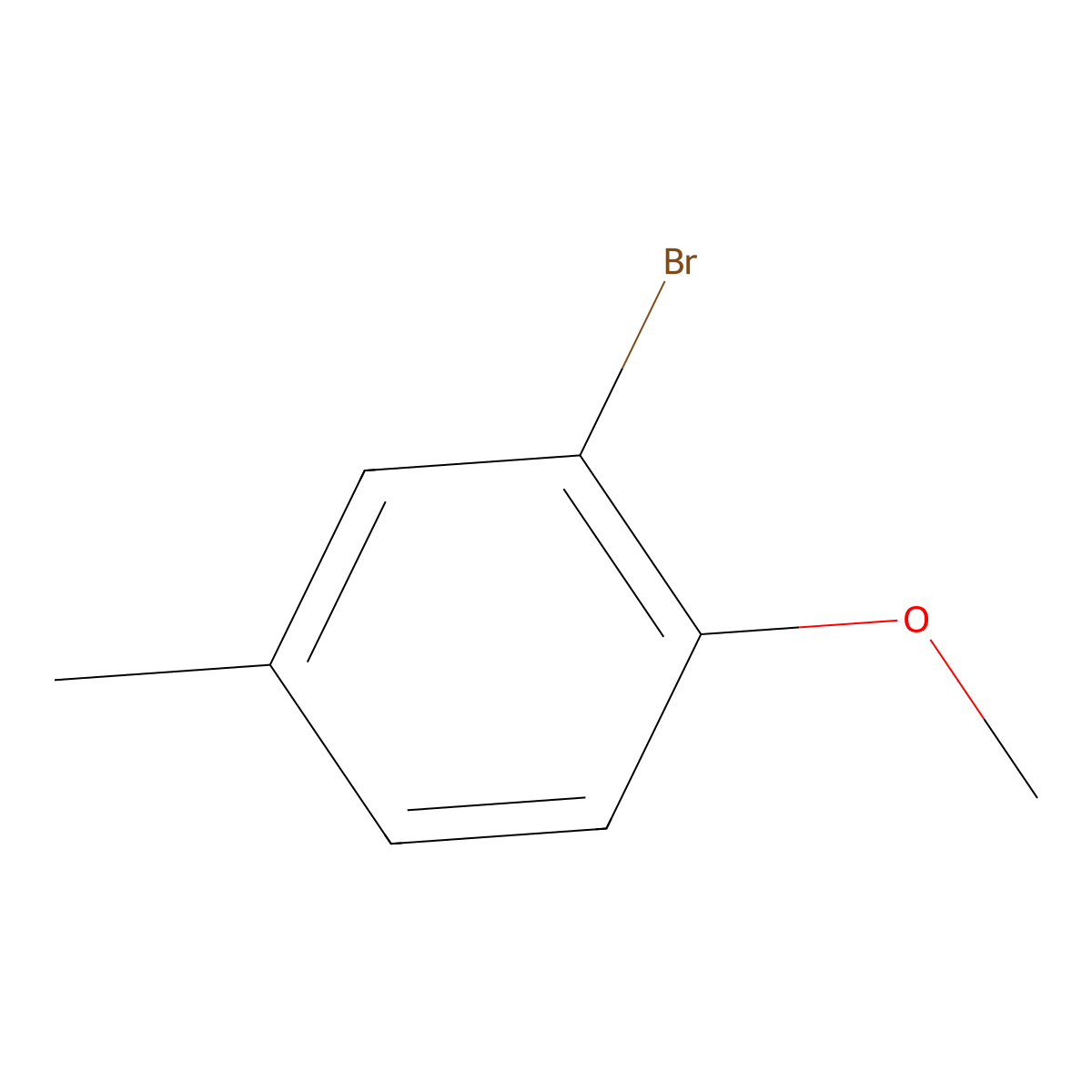 2-Bromo-4-methylanisole molecular structure, CAS 22002-45-5