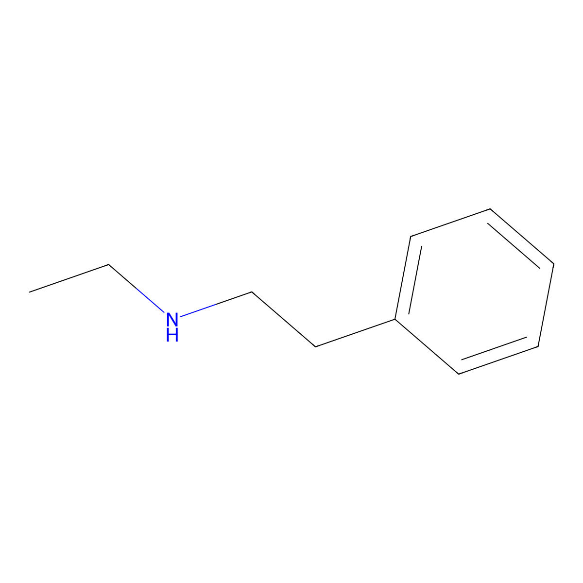 N-Ethyl-2-phenylethanamine molecular structure, CAS 22002-68-2