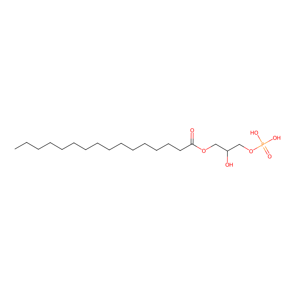 1-Palmitoylglycerol 3-phosphate molecular structure, CAS 22002-85-3