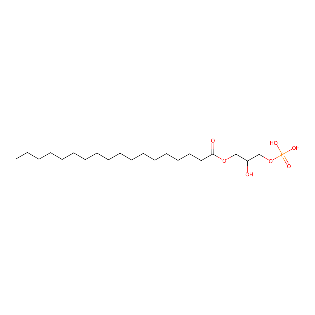 1-Stearoyl lysophosphatidic acid molecular structure, CAS 22002-86-4