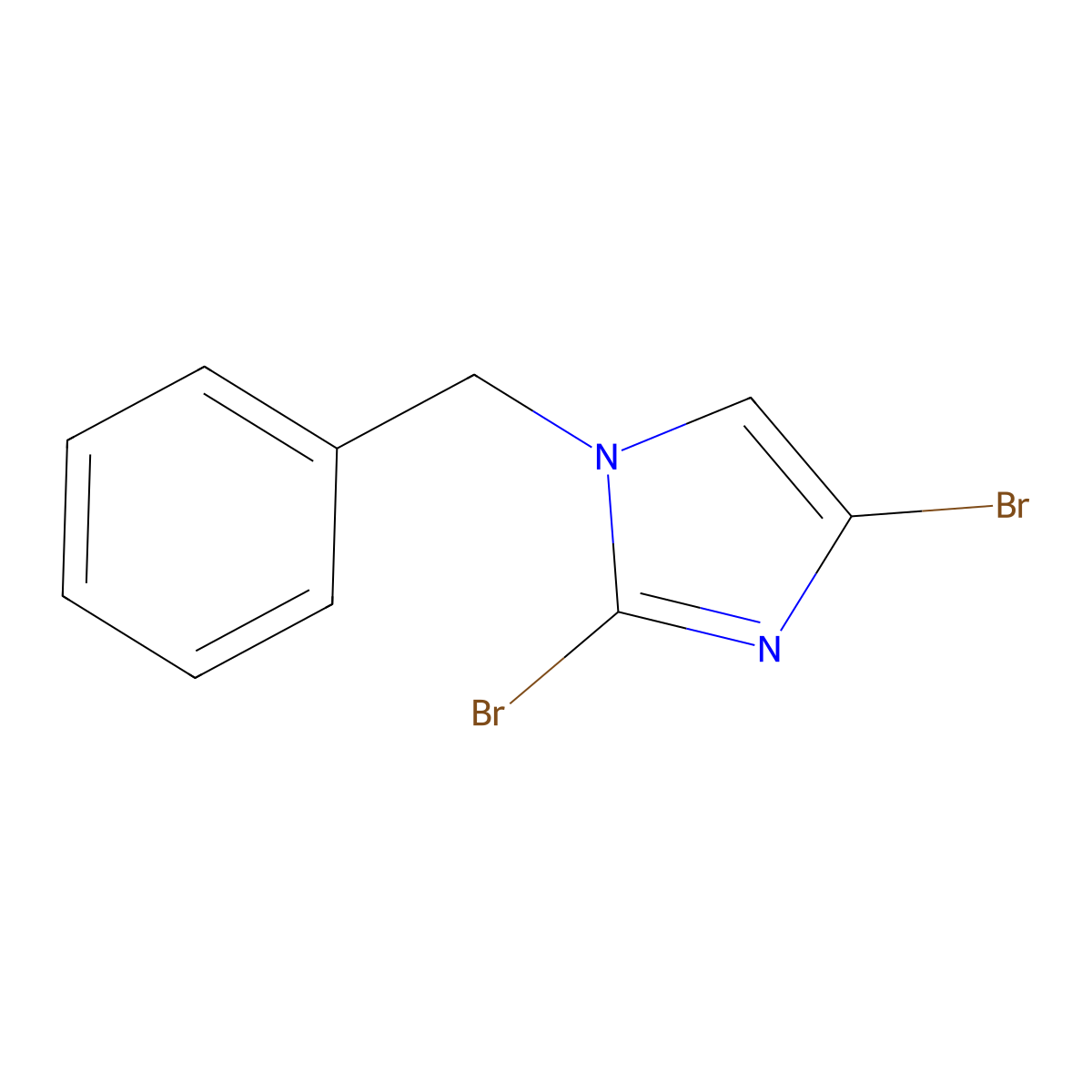 1-benzyl-2,4-dibromo-1H-imidazole molecular structure, CAS 2200239-13-8