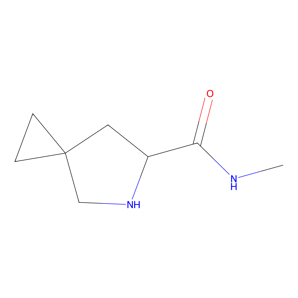 (6S)-N-methyl-5-azaspiro[2.4]heptane-6-carboxamide molecular structure, CAS 2200259-01-2