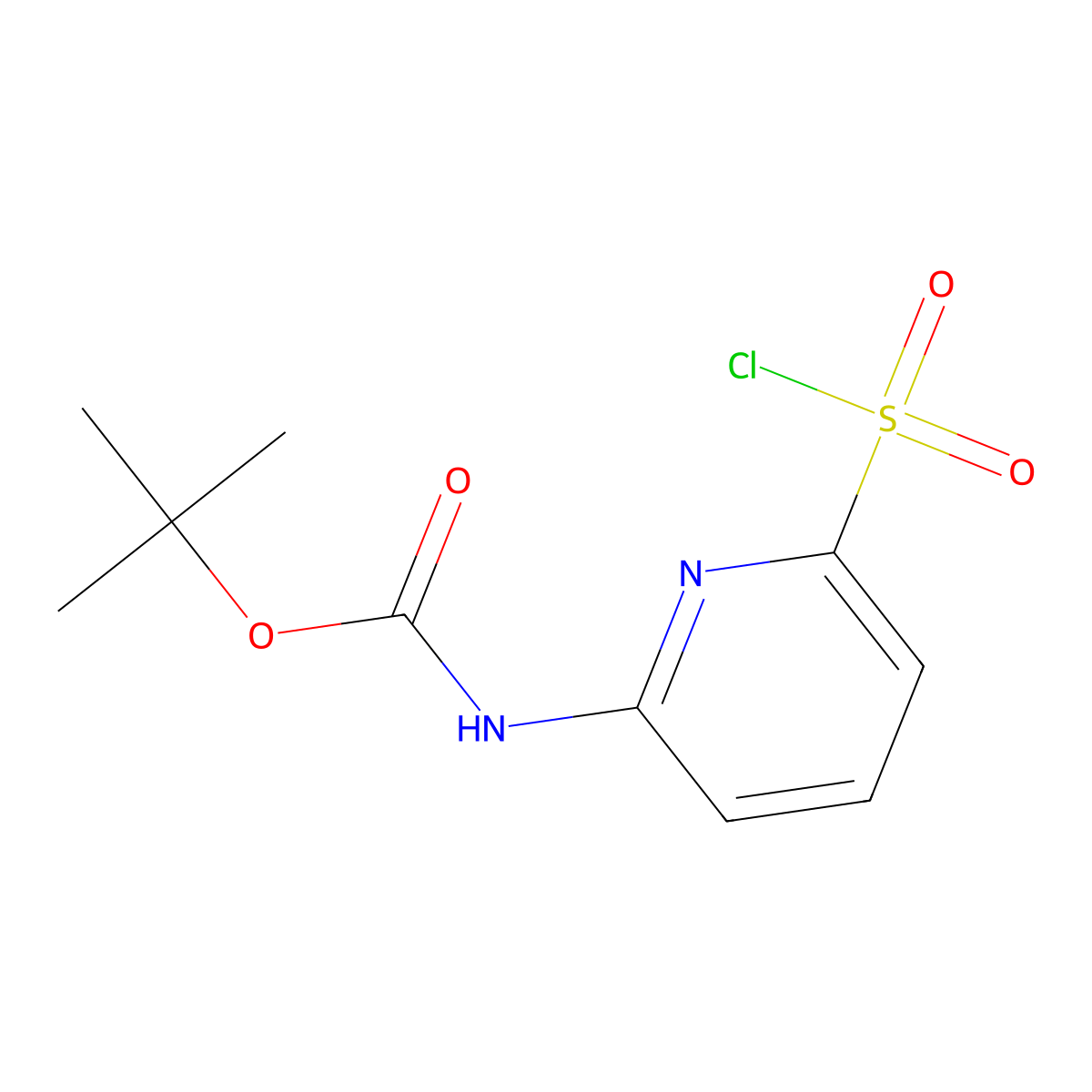 tert-butyl N-[6-(chlorosulfonyl)pyridin-2-yl]carbamate molecular structure, CAS 2200293-12-3