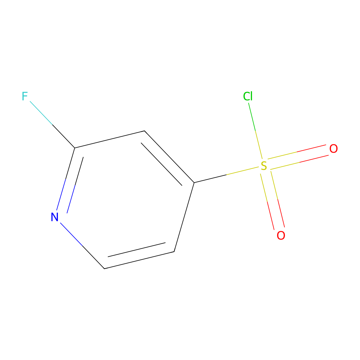 2-Fluoropyridine-4-sulfonyl chloride molecular structure, CAS 2200293-23-6
