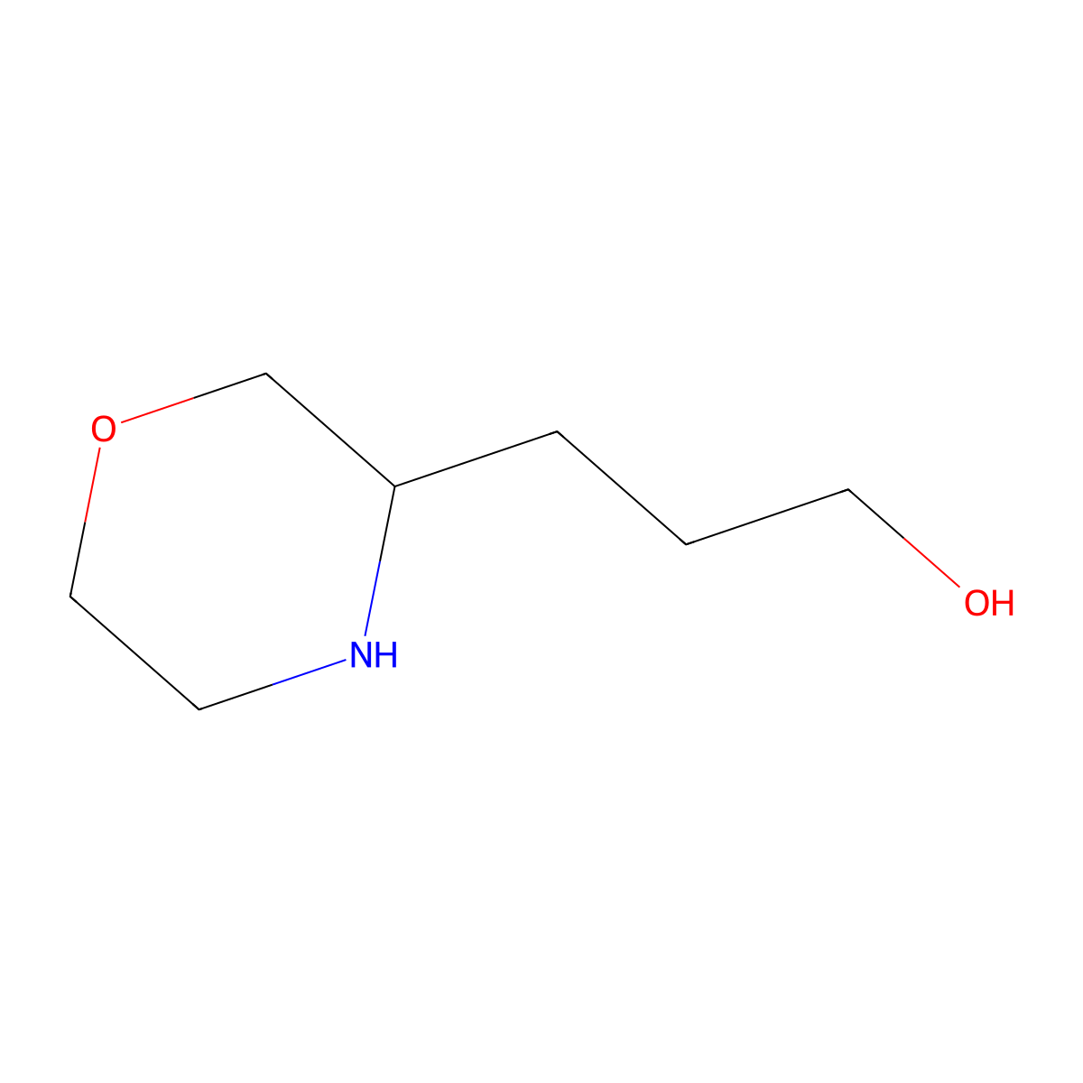 3-(Morpholin-3-yl)propan-1-ol molecular structure, CAS 220032-79-1