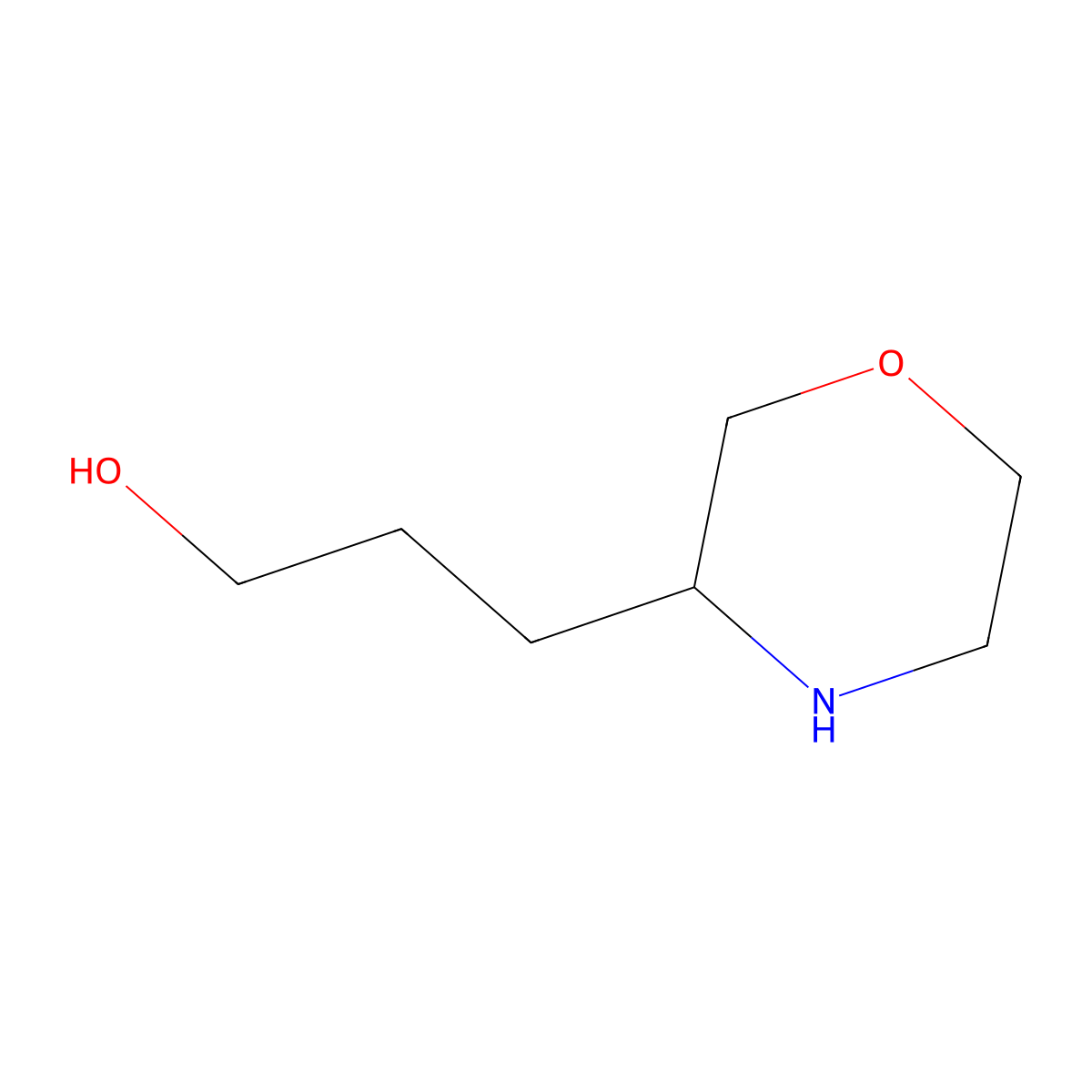 3-(Morpholin-3-yl)propan-1-ol molecular structure, CAS 220032-79-1