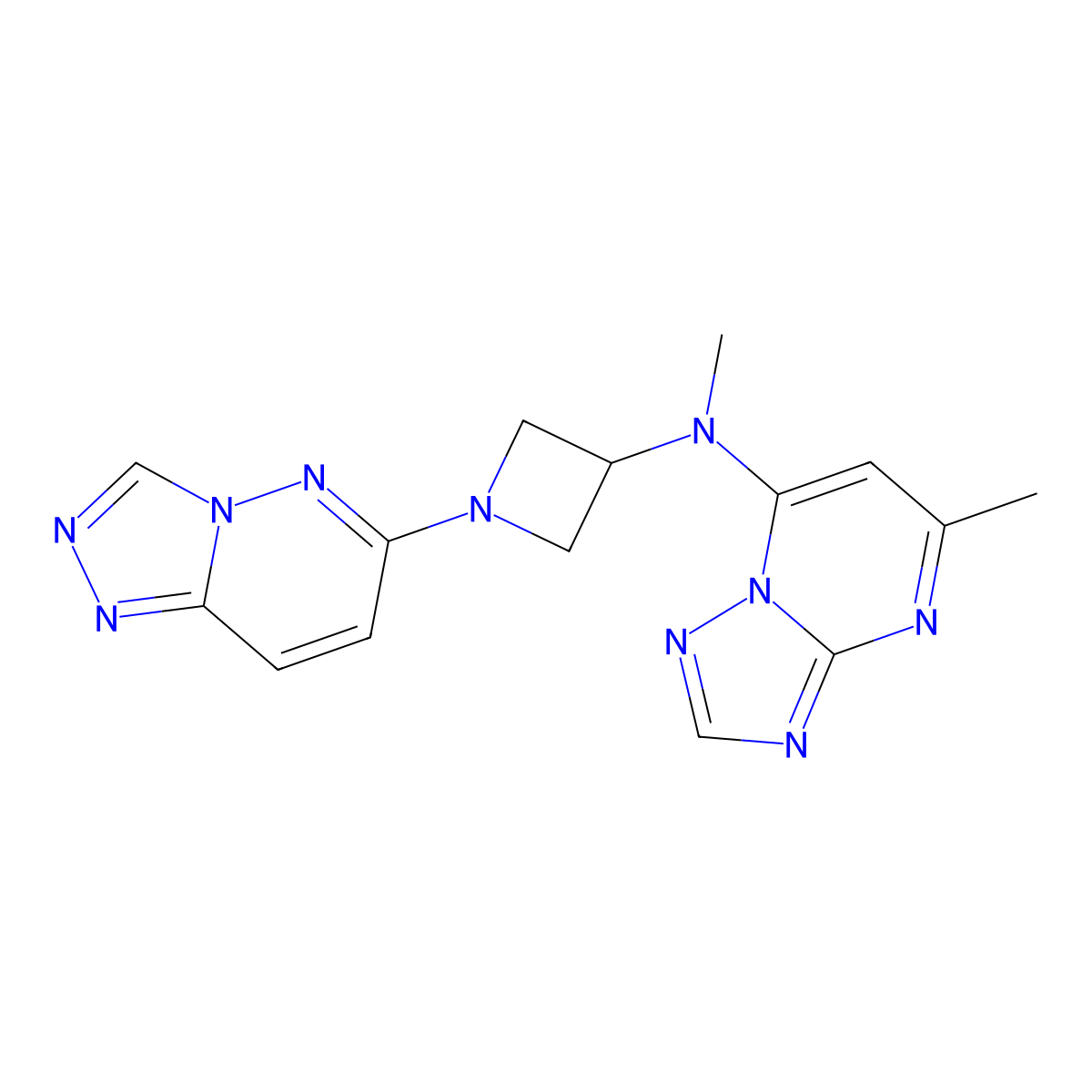 N-methyl-N-{5-methyl-[1,2,4]triazolo[1,5-a]pyrimidin-7-yl}-1-{[1,2,4]triazolo[4,3-b]pyridazin-6-yl}azetidin-3-amine molecular structure, CAS 2200355-49-1