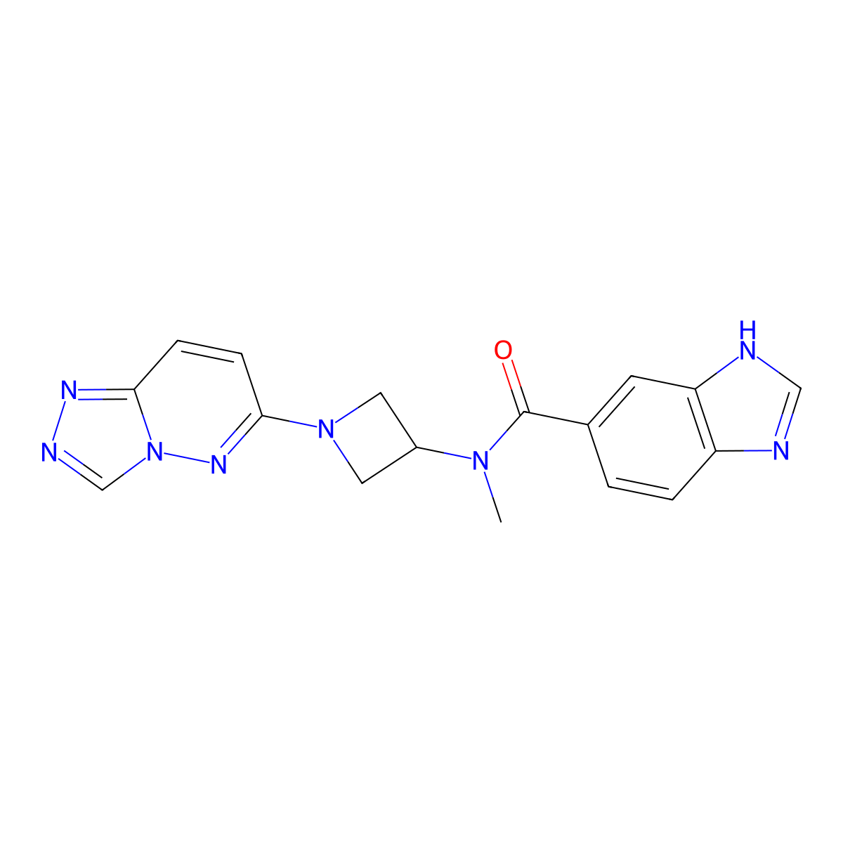N-methyl-N-(1-{[1,2,4]triazolo[4,3-b]pyridazin-6-yl}azetidin-3-yl)-1H-1,3-benzodiazole-5-carboxamide molecular structure, CAS 2200357-18-0