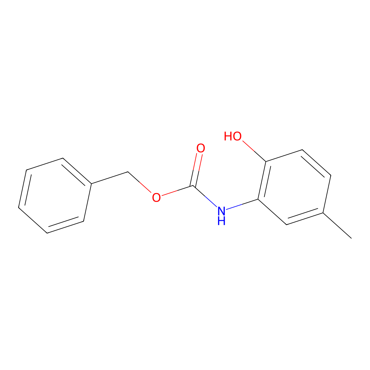 benzyl N-(2-hydroxy-5-methylphenyl)carbamate molecular structure, CAS 2200377-09-7