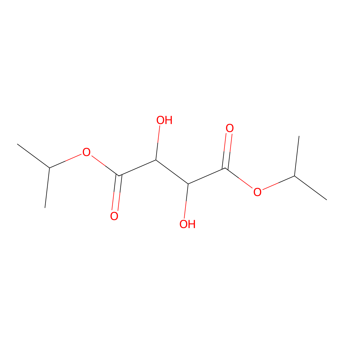 Diisopropyl 2,3-dihydroxysuccinate molecular structure, CAS 220038-45-9