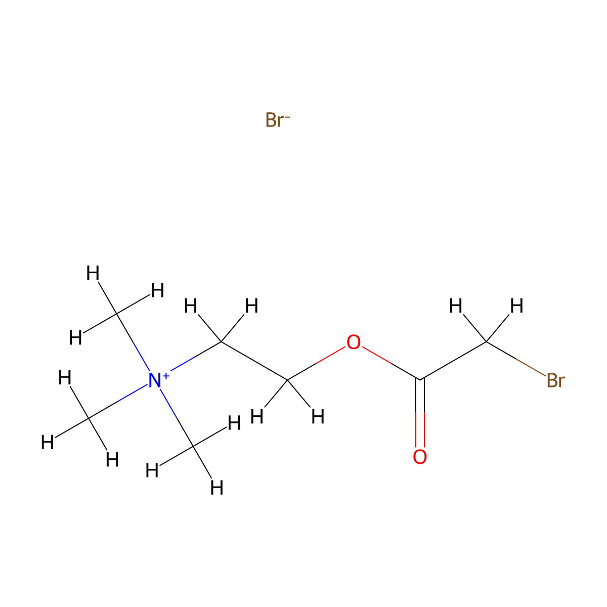 Bromoacetylcholine bromide molecular structure, CAS 22004-27-9