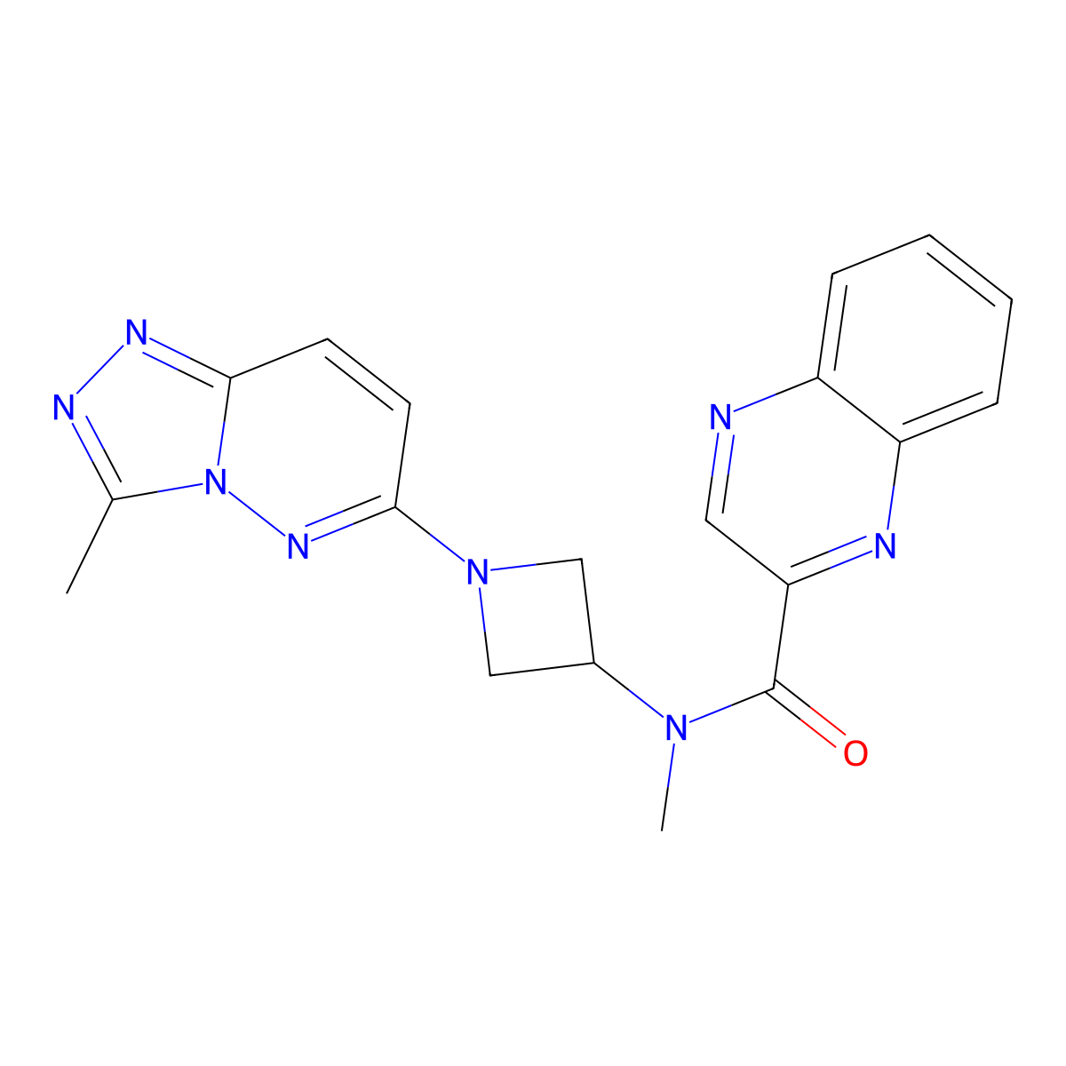N-methyl-N-(1-{3-methyl-[1,2,4]triazolo[4,3-b]pyridazin-6-yl}azetidin-3-yl)quinoxaline-2-carboxamide molecular structure, CAS 2200427-17-2