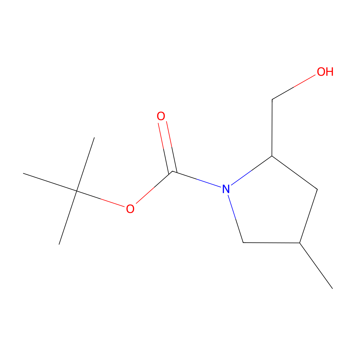 (2S,4R)-1-Boc-2-hydroxymethyl-4-methylpyrrolidine molecular structure, CAS 220047-75-6