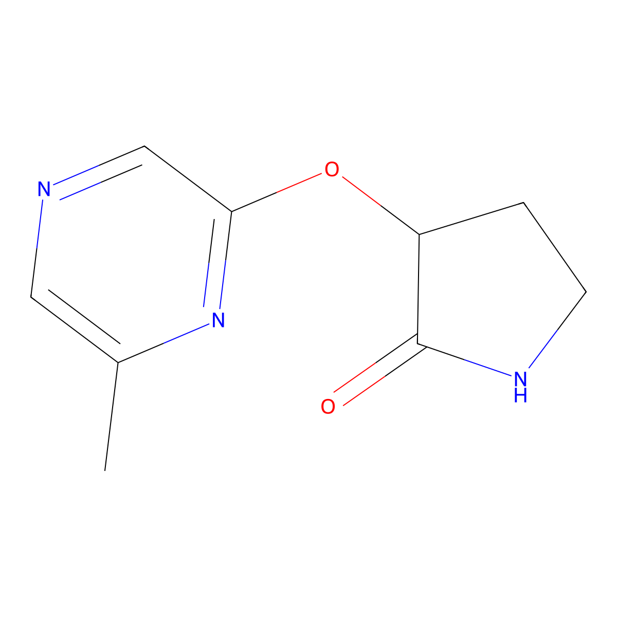 3-[(6-Methylpyrazin-2-yl)oxy]pyrrolidin-2-one molecular structure, CAS 2200497-19-2