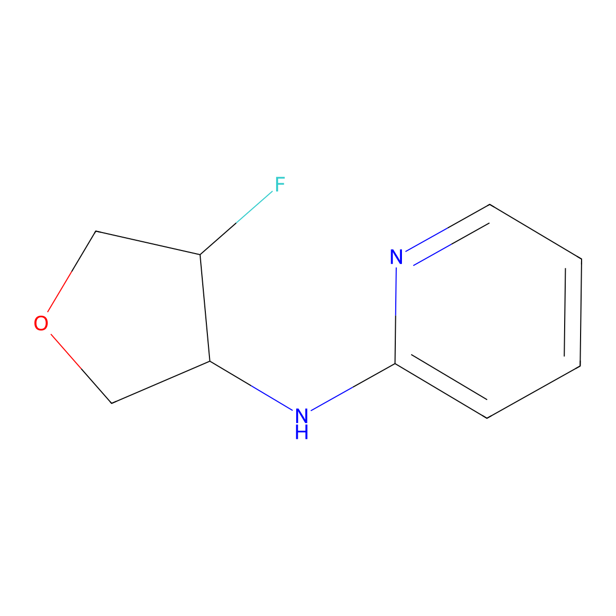 N-(4-fluorooxolan-3-yl)pyridin-2-amine molecular structure, CAS 2200497-40-9