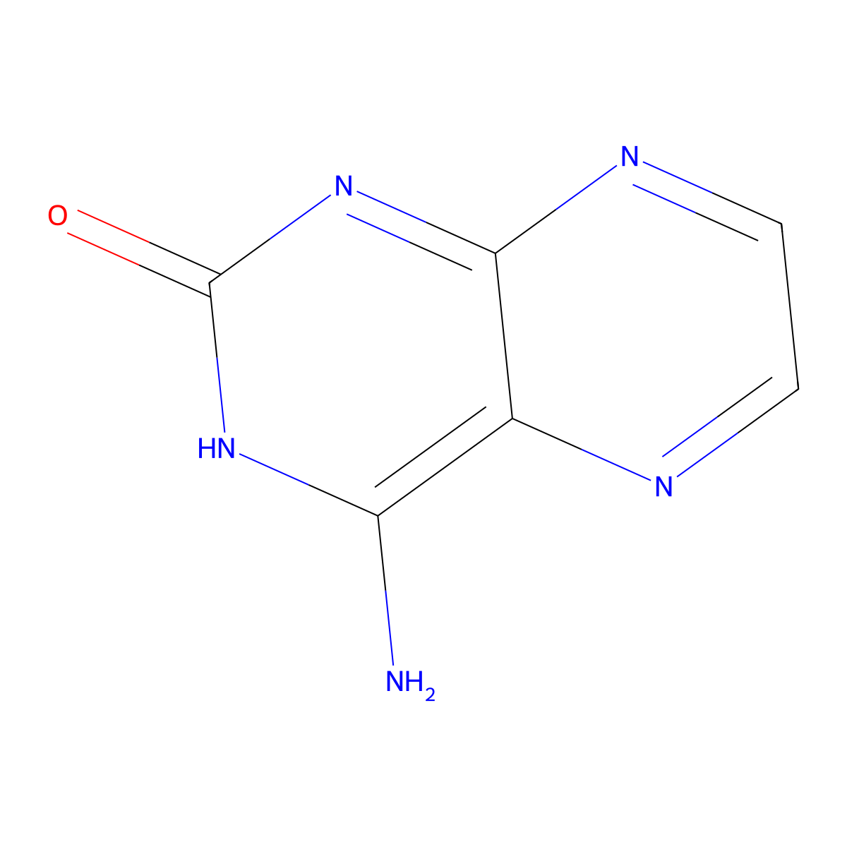 4-Amino-2-pteridinol molecular structure, CAS 22005-65-8