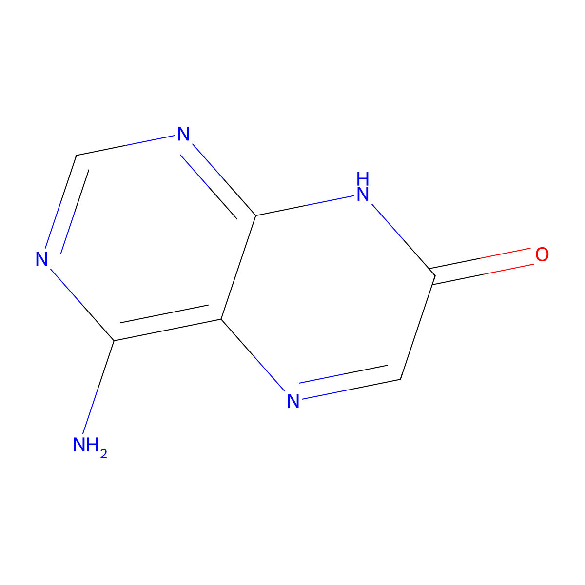 4-Aminopteridin-7(8H)-one molecular structure, CAS 22005-66-9