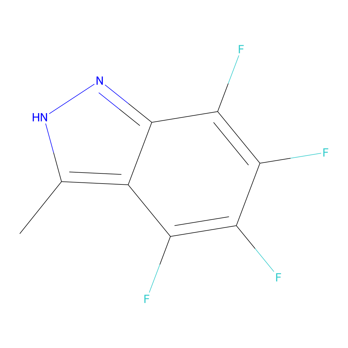 4,5,6,7-tetrafluoro-3-methyl-1H-indazole molecular structure, CAS 220057-70-5