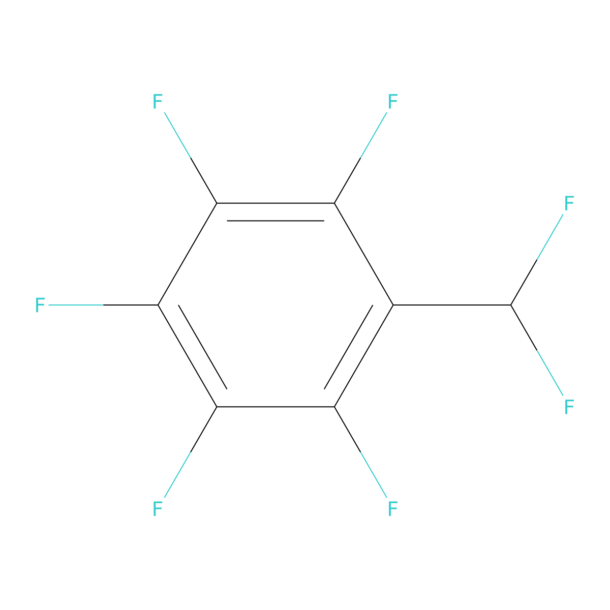 Perfluorobenzyl molecular structure, CAS 22006-44-6