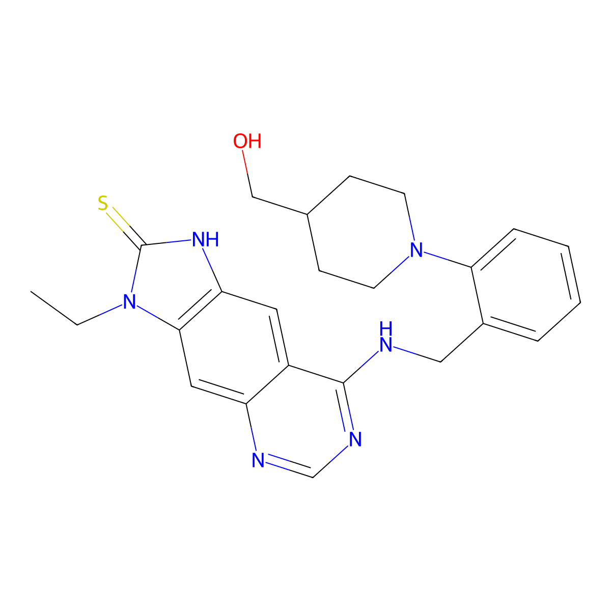 Thioquinapiperifil molecular structure, CAS 220060-39-9
