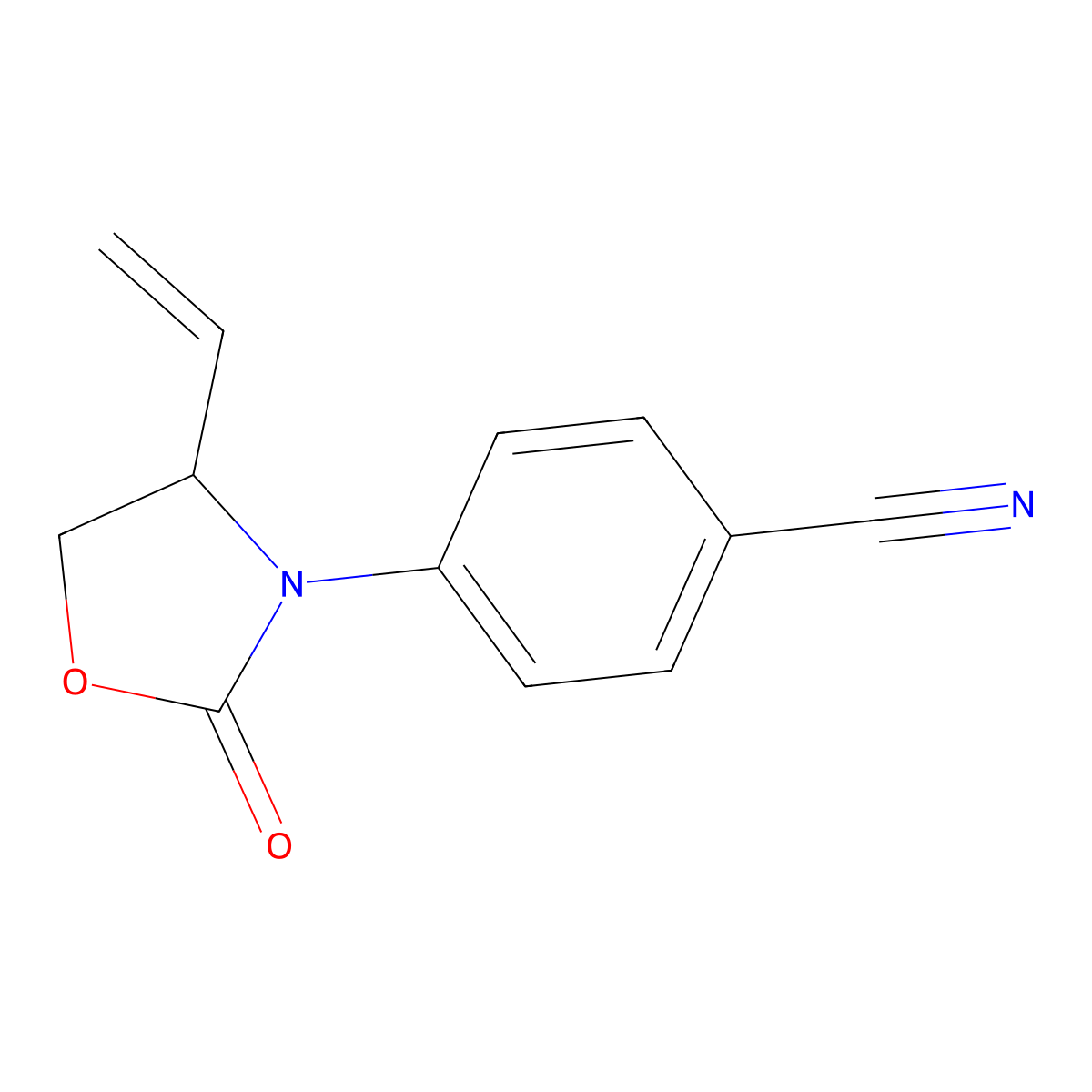 4-(4-Ethenyl-2-oxo-1,3-oxazolidin-3-yl)benzonitrile molecular structure, CAS 220060-42-4