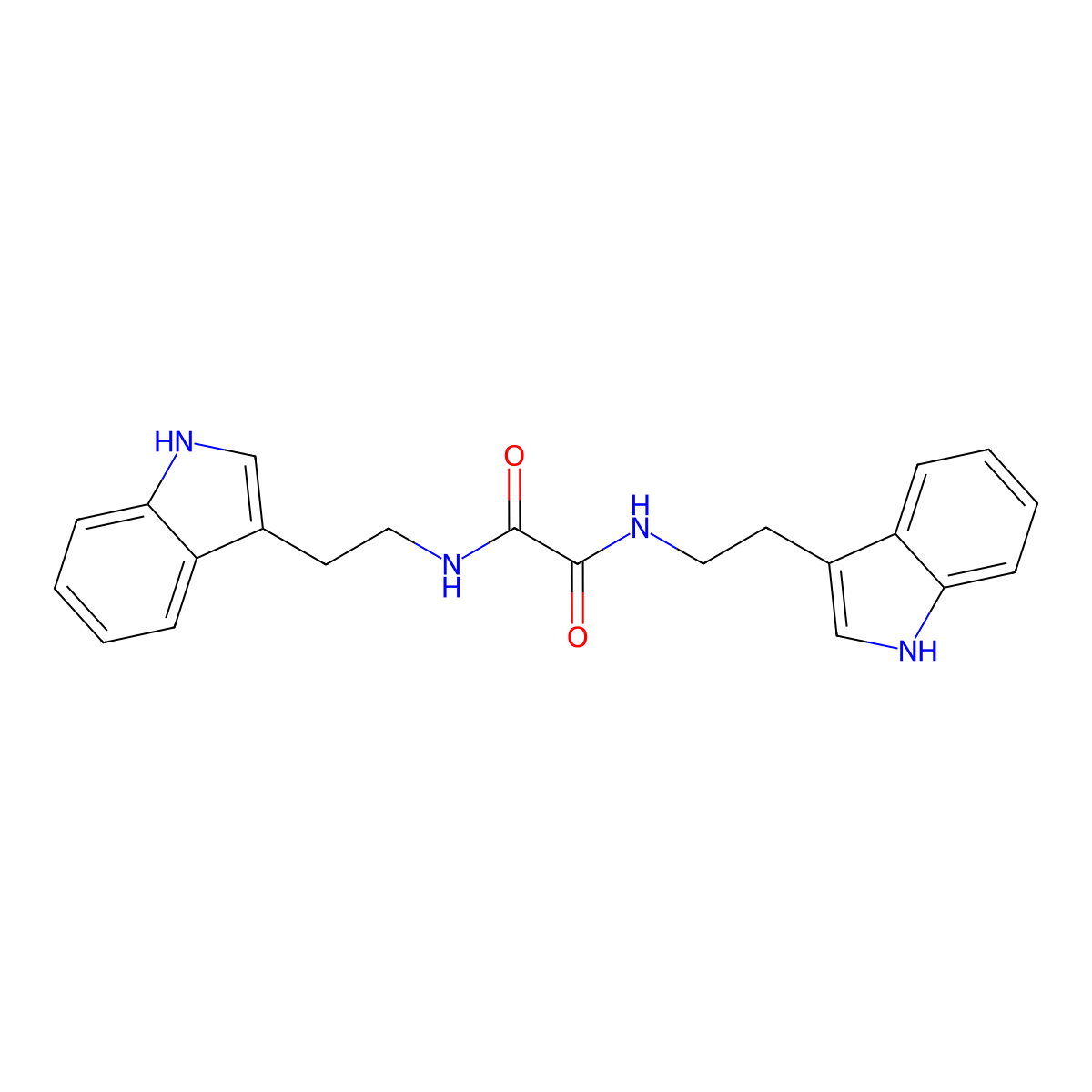 N,N'-bis[2-(1H-indol-3-yl)ethyl]oxamide molecular structure, CAS 220061-08-5