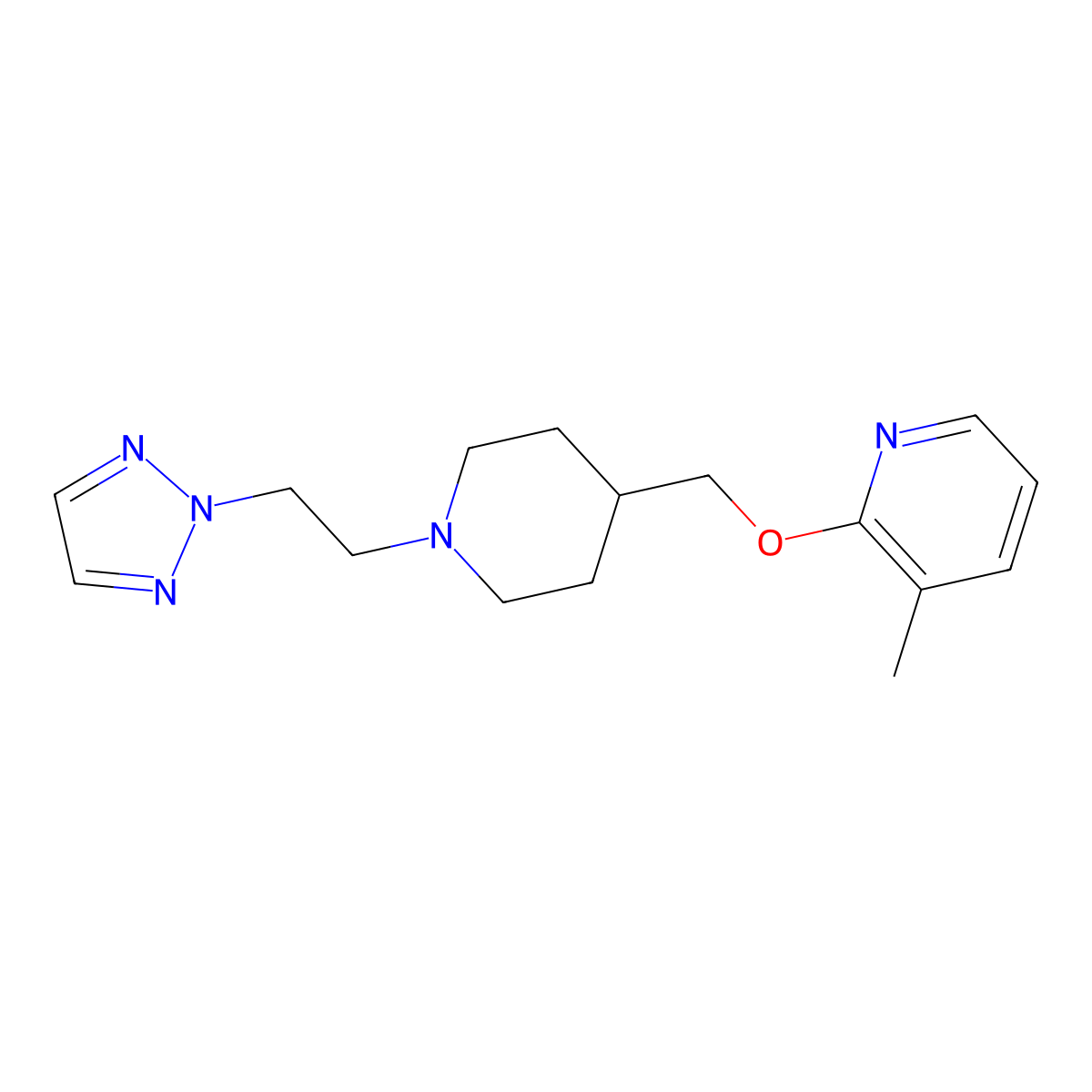 3-methyl-2-({1-[2-(2H-1,2,3-triazol-2-yl)ethyl]piperidin-4-yl}methoxy)pyridine molecular structure, CAS 2200618-99-9