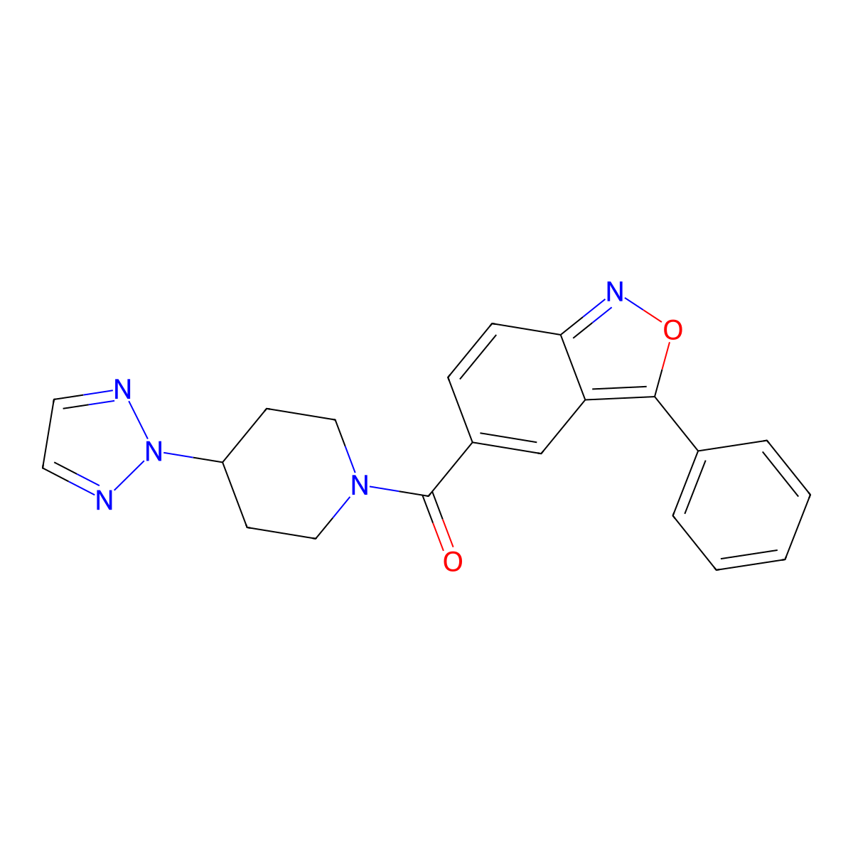 (4-(2H-1,2,3-triazol-2-yl)piperidin-1-yl)(3-phenylbenzo[c]isoxazol-5-yl)methanone molecular structure, CAS 2200625-88-1