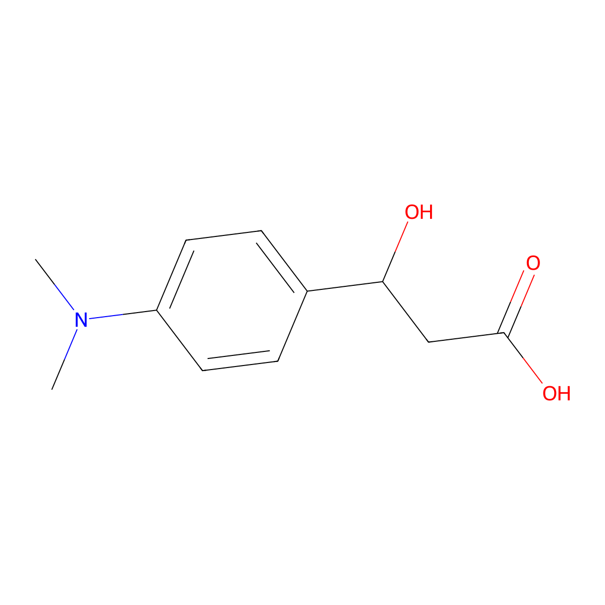 3-[4-(Dimethylamino)phenyl]-3-hydroxypropanoic acid molecular structure, CAS 220065-61-2