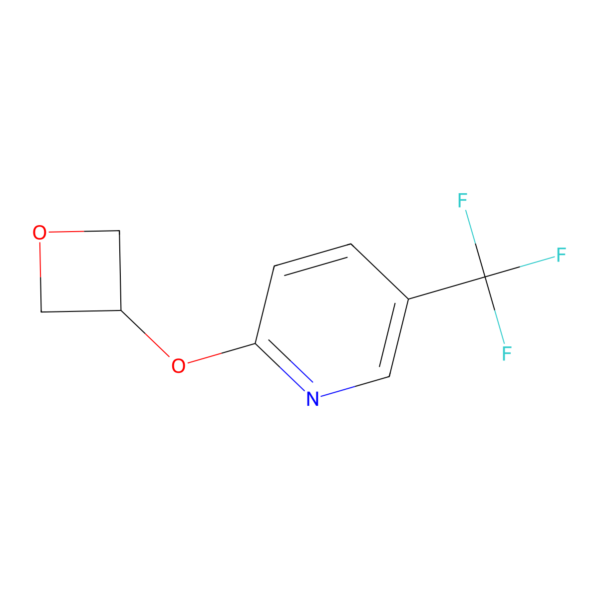 2-(Oxetan-3-yloxy)-5-(trifluoromethyl)pyridine molecular structure, CAS 2200687-87-0