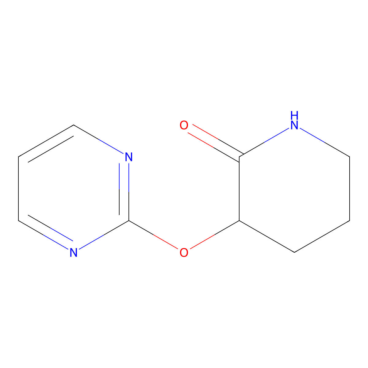 3-(Pyrimidin-2-yloxy)piperidin-2-one molecular structure, CAS 2200688-17-9